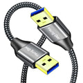 USB 3.0 A to A Male Cable 6 ft, Super Speed Type A Male to Male Cable USB 3.0 by Yeung+Qee