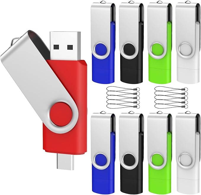 ABLAZE 32GB USB C Flash Drive 10 Pack, OTG USB 2.0 + Type C Memory Stick Dual by ABLAZEGlobal