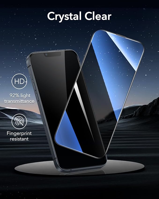 ESR 3 Pack 9H+ Glass for iPhone 16e/ iPhone 14/ iPhone 13/13 Pro Privacy Screen - Image 9