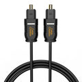 CableCreation Optical Digital Audio Cable 15FT 2-Pack, Thin Fiber Optic Toslink by CableCreation