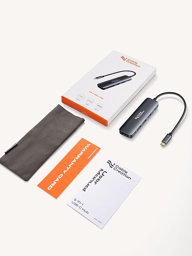 USB C Hub, CableCreation 5-in-1 USB C to HDMI Multiport Adapter, 100W PD - Image 7