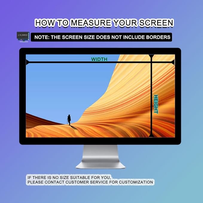 24 inch Hanging Monitor Computer Privacy Screen Filter, Anti Glare Blue Light - Image 2