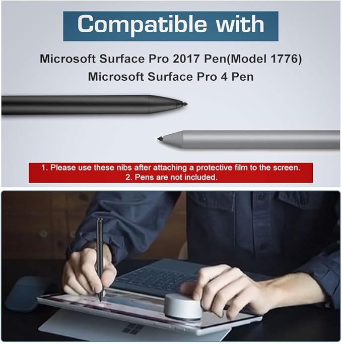 MoKo Pen Tips for Surface Pen, Surface Pen Tip Replacement Kit Compatible - Image 2