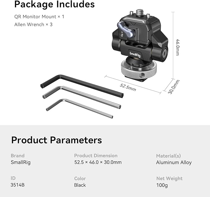 SmallRig Quick Release Camera Monitor Mount - Image 9