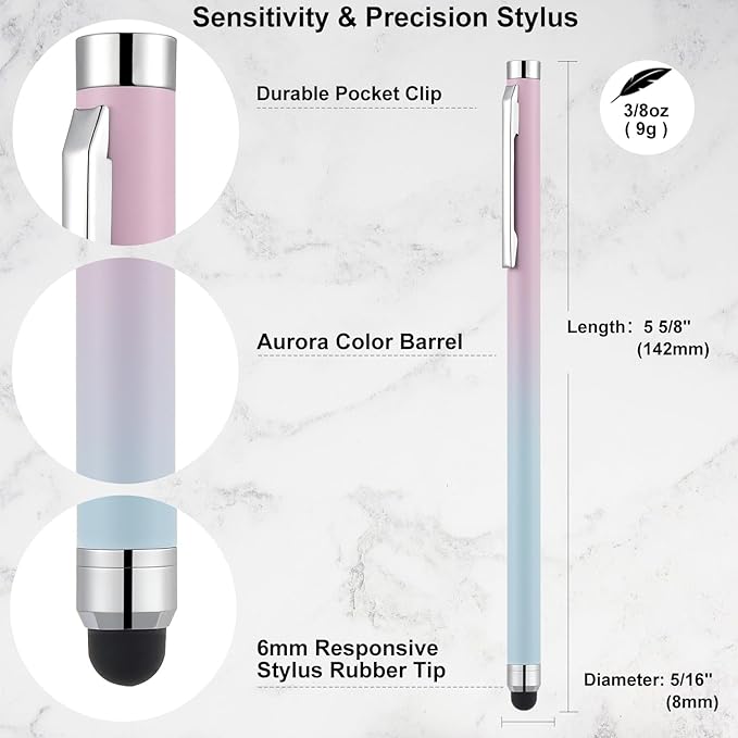 LINFANC Stylus Pens for Touch Screens, Linfanc 6 Pack Stylus Pens for iPad High - Image 4