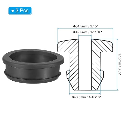 PATIKIL 48.6mm / 1-15/16 Inch Drill Hole, 1-11/16 Inch ID Rubber Grommets - Image 2