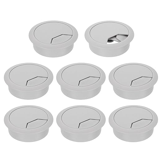 uxcell 8 Pcs 50mm Desk Grommet, Plastic Cable Hole Cover, Wire Cord Cable by uxcell