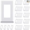 ELEGRP 1-Gang Screwless Decorator Wall Plates, Standard Size Unbreakable by ELEGRP%7CELEGROUP