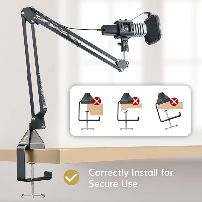 TONOR USB Microphone Kit, PC Podcast Recording Cardioid Condenser Computer Mic - Image 5