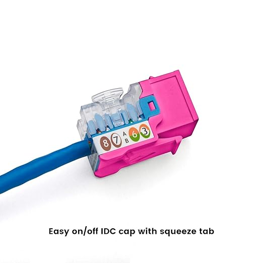 trueCABLE Cat5e Keystone Jack, Unshielded, 90 Degree Punch-Down, PoE++ 100W - Image 5