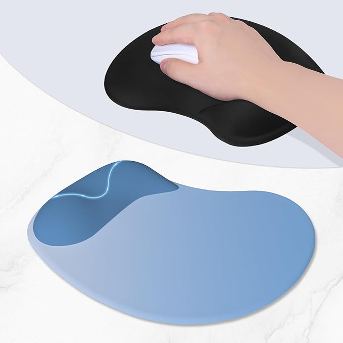 ITNRSIIET Ergonomic Mouse Pad, Cushioned Gel Wrist Rest, Non-Slip Base - Image 3