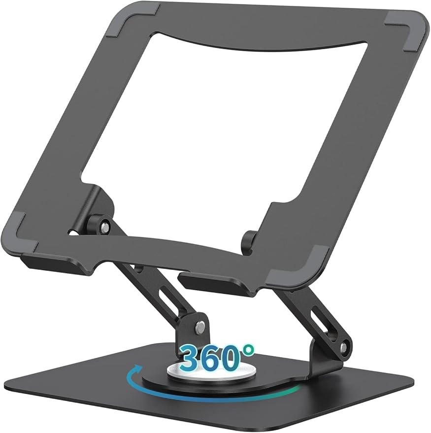 SOUNDANCE Laptop Stand with 360° Rotating Base, Ergonomic Computer Riser by Soundance
