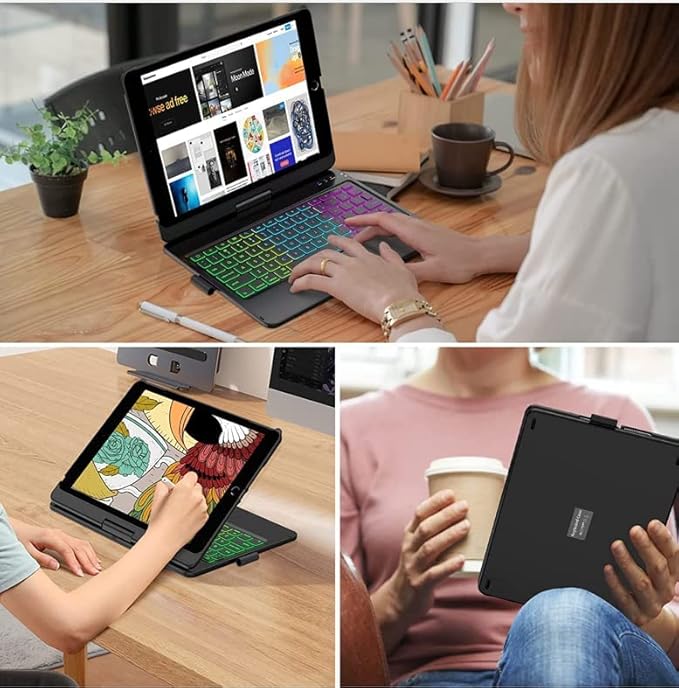 Keyboard case for iPad Mini 7 A17 Pro/Mini 6 Rotating, Touchpad Keyboard Case - Image 7