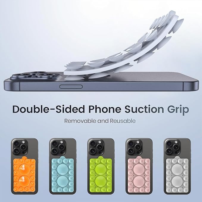 ZYCCER Double Sided Silicone Suction Phone Holder Mount, Compatible - Image 6