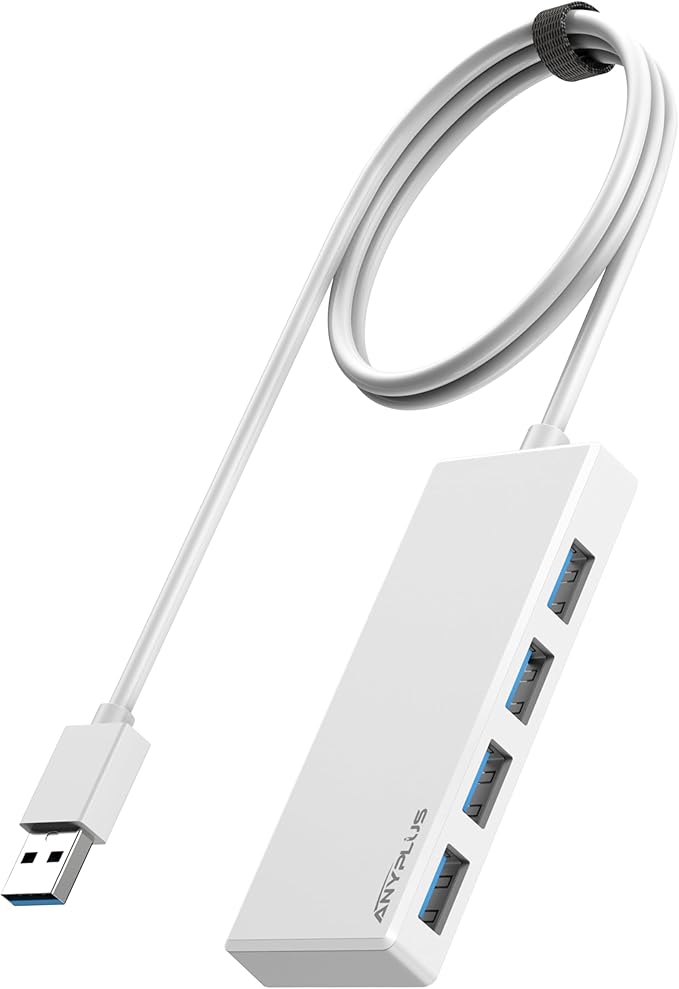 USB Hub, 2 ft Long Cable USB 3.0 Hub, USB Extender by ANYPLUS