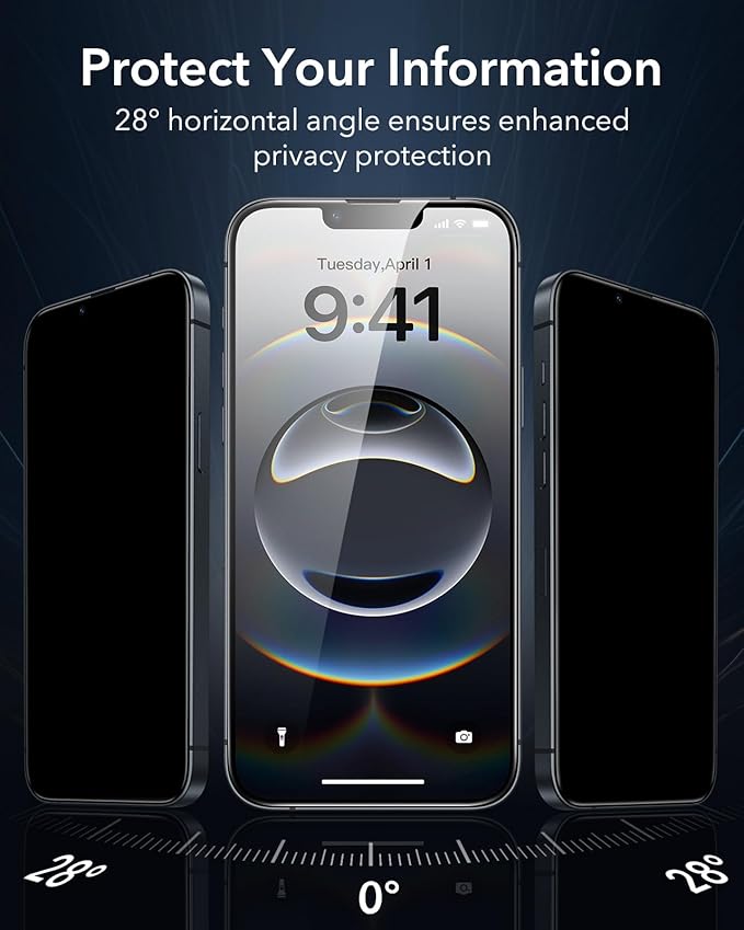 ESR 3 Pack for iPhone 16e/ iPhone 14/ iPhone 13/ iPhone 13 Pro Privacy Screen - Image 3