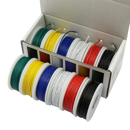 Hook up Wire Kit 26 Gauge 6 Colors 32.8 feet Each Electrical Wire 26 AWG PVC - Image 3