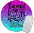 Inspirational Quote ， Gospel of Luke Round Mouse pad Customized Mousepad by Goodsprout
