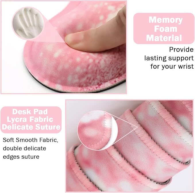 Keyboard Mouse Pad Set, Extended Mouse Pad+Keyboard Wrist Rest Support - Image 5