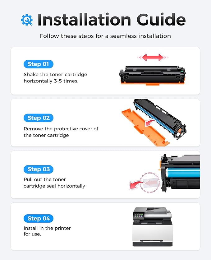 218X Toner Cartridge Set with chip 4-Pack High Yield Replacement - Image 4
