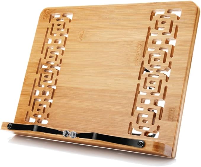 wishacc Large Size Bamboo Book Stand and Cookbook Holders by wishaccDirect