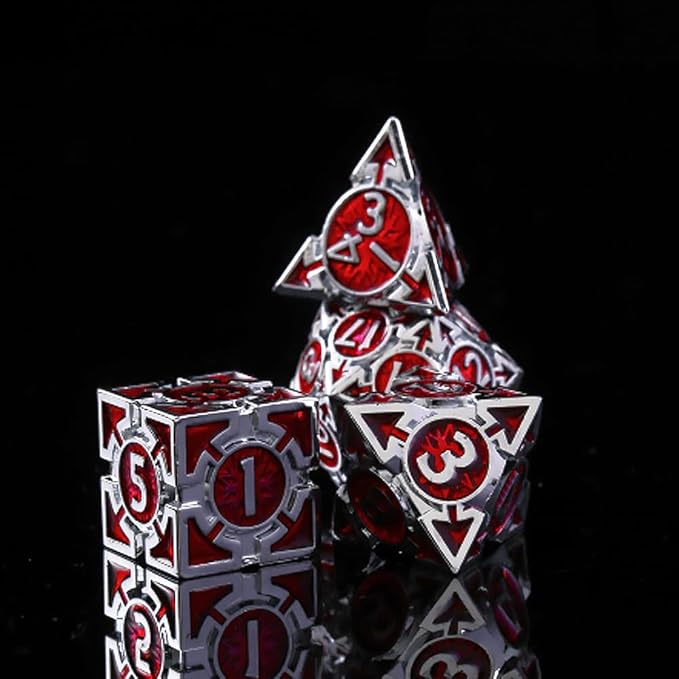 RULE DND Dice - Metal Polyhedral Set, Large Role Playing, MTG RPG Dice - Image 3
