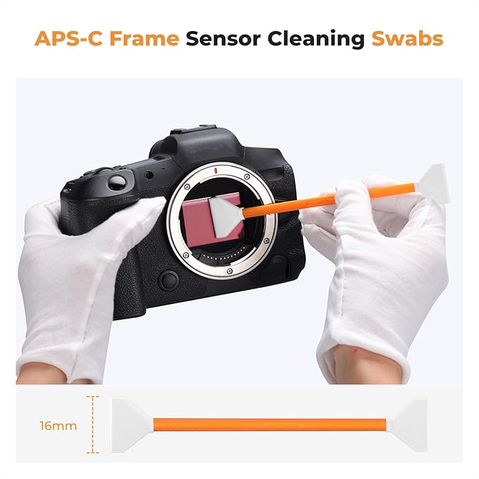 K&F Concept 14pcs Double Tipped 16mm APS-C Sensor Cleaning Swab, DSLR or SLR - Image 5