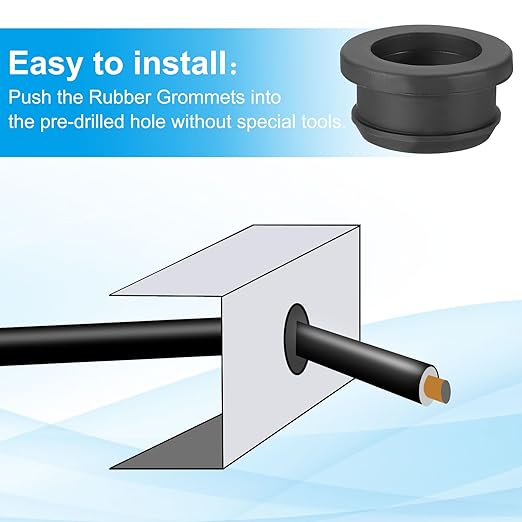 PATIKIL 26mm / 1 Inch Drill Hole, 13/16 Inch ID Rubber Grommets - Image 4