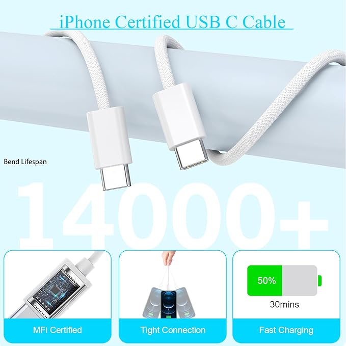 10FT iPhone 16e Charger Fast Charging - Image 5