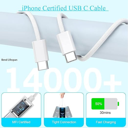 10FT Apple iPhone 16 15 Charger, iPad Pro/Air/Mini - Image 2