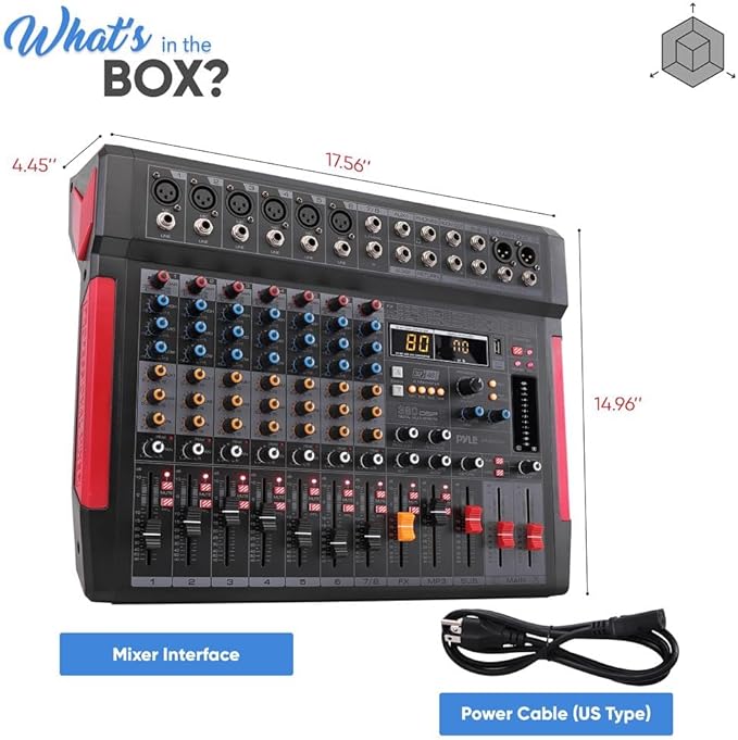Pyle Professional DJ Audio Mixer Controller - Image 7