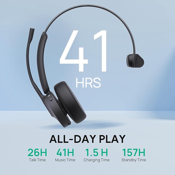 Yealink WH64 Hybrid DECT& Bluetooth Wireless Headset, 492ft Range Mono Teams - Image 4