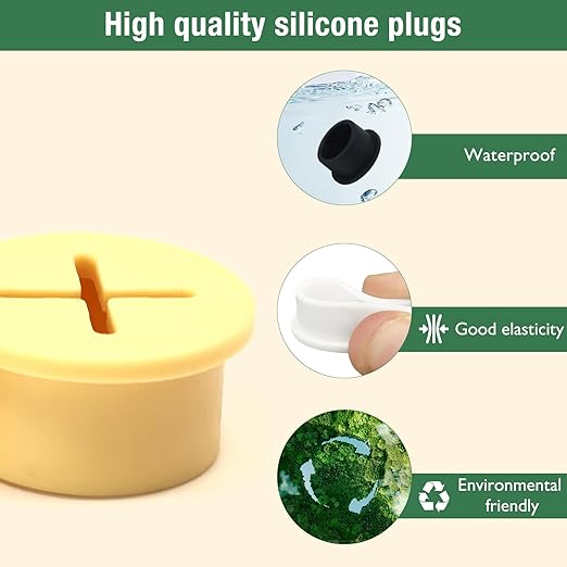 10Pcs Desk Grommet, Flexible Rubber Wire Grommets, Wall Grommets - Image 3