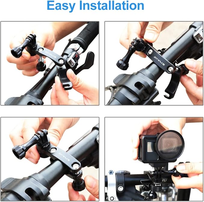 PULUZ Bike Motorcycle Handlebar Mount, 360 Degree Rotation Aluminum Bicycle - Image 6