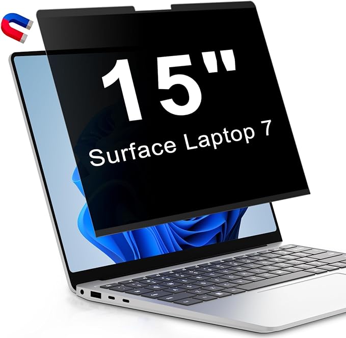 Magnetic Privacy Screen for 15 Inch Microsoft Surface Laptop 7, Removable Anti by LUSADESIGN