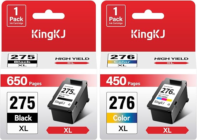 275XL 276XL Ink Cartridge 2-Pack Replacement by KingKJInkToner