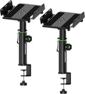 Set of 2 Dual Side Clamping Studio Monitor Stands Desk Clamp Speaker Stands by Vondynote