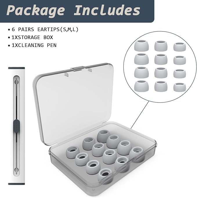 6 Pairs Replacement Eartips for Samsung Galaxy Buds Pro Headphones, Silicone - Image 6