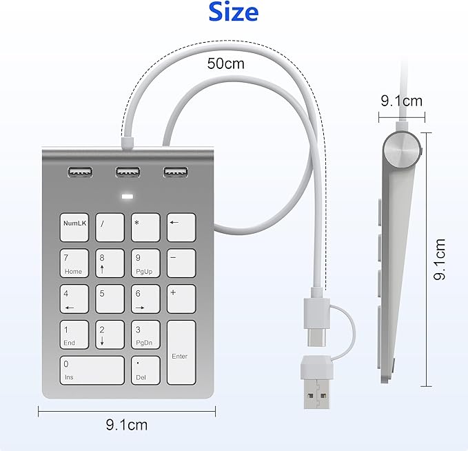 Wired USB C/A Number Pad - Image 8