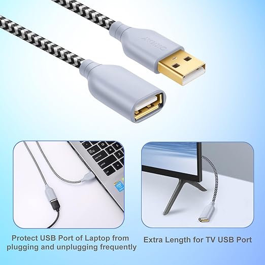 OKRAY White USB Extension Cable - Image 6