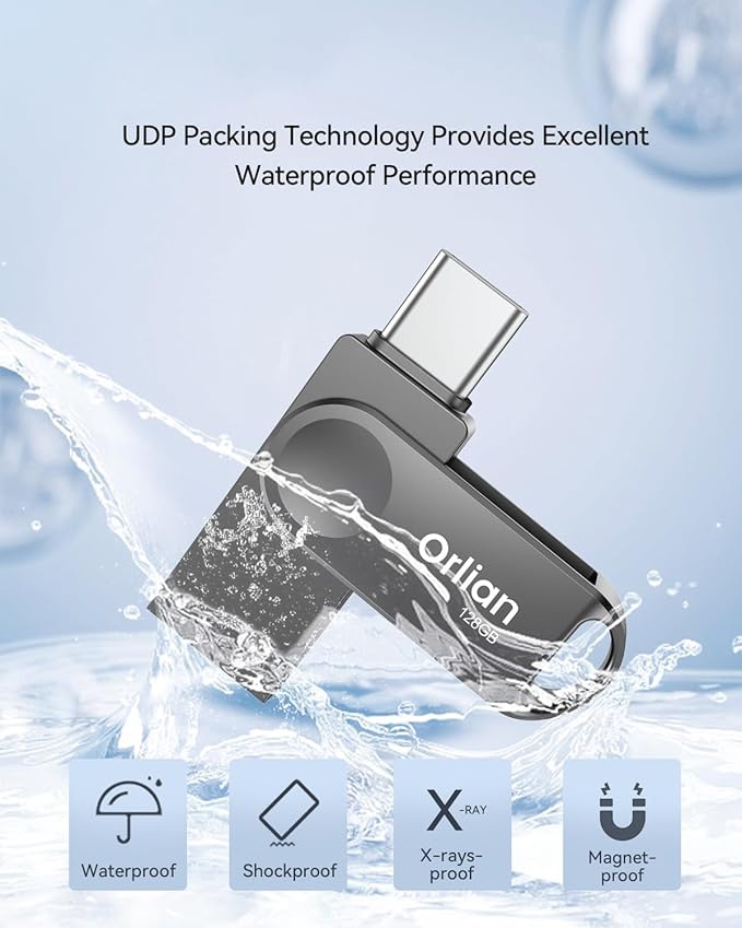 128GB USB C Flash Drive, Dual Drive USB 3.0 and Type C Thumb Drive Up to - Image 6