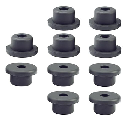10 pcs 13/16" Drill Hole，3/8" ID Black Silicone Top hat Rubber Grommets by Unknown