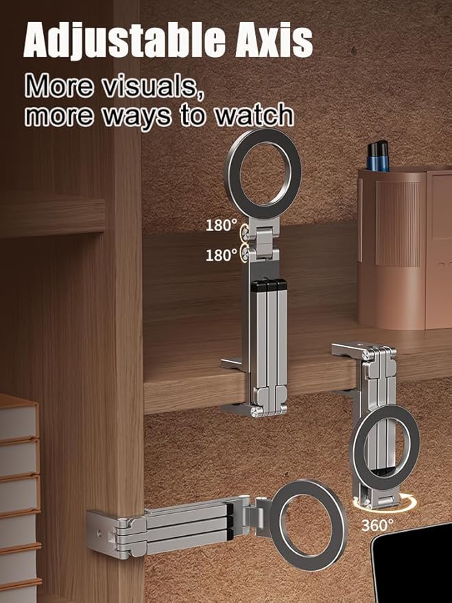 Magnetic Tripod for iPhone, Foldable and Triangular Fixing Airplane Travel - Image 3