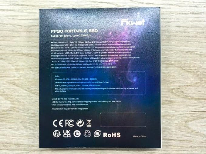 1TB Portable SSD, USB 3.2 Gen2 USB-C, IP68 Water & Dust Resistant, Shockproof - Image 11