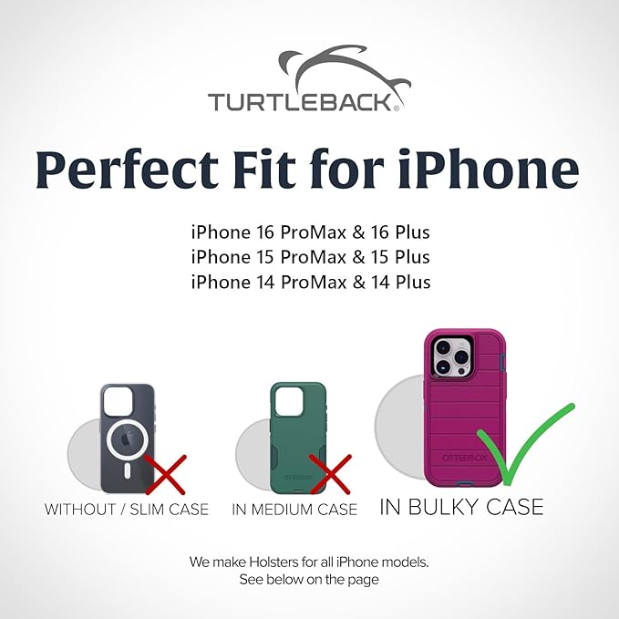 Turtleback Belt Holder for iPhone 16 Pro Max, 15 Pro Max, 14 Pro Max -Large- - Image 2