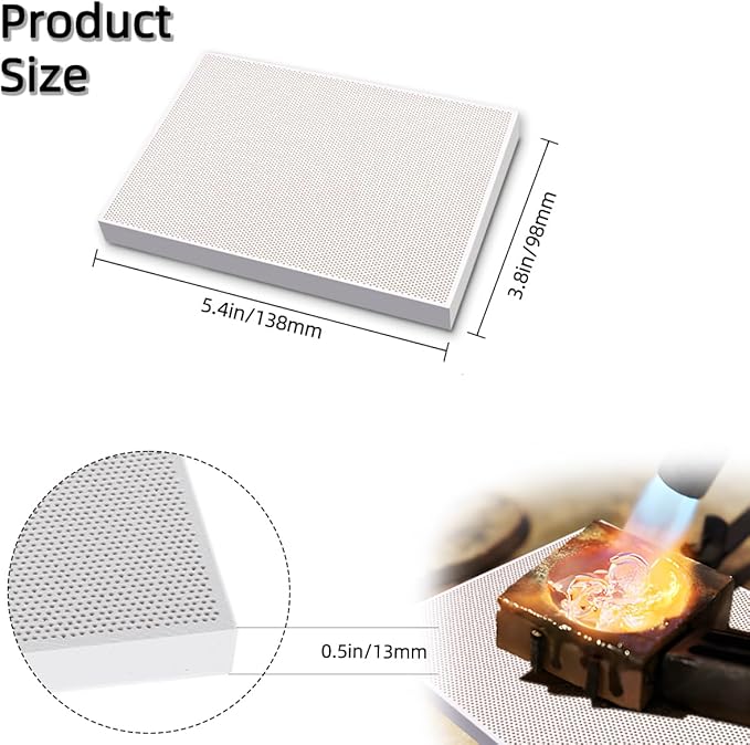 A square honeycomb ceramic welding plate Jewelry welding block Ceramic welding - Image 4