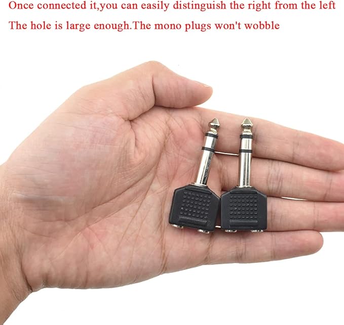 Hahiyo 3.25 M-2x6.35 F-TRS Stereo Plug Interconnect Audio One Male 6.35mm and - Image 4
