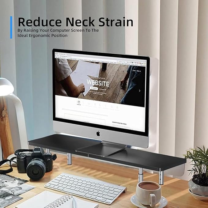 suptek Laptop Stand for Desk, Computer Monitor Laptop Stand Riser for Printer - Image 2