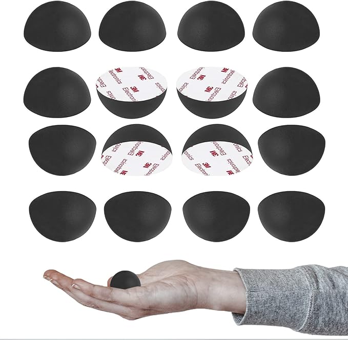 1.25" Silicone Hemisphere Bumpers Isolation Feet Rubber Non-Skid Speaker Pads by AZEAM