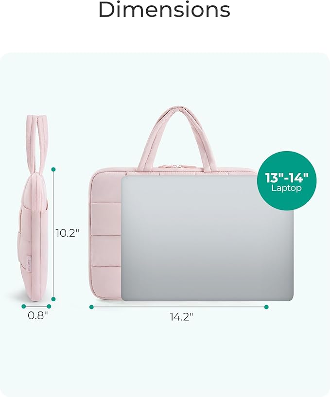 BAGSMART 13-14 Inch Laptop Case, Portable Puffy Laptop Sleeve - Image 6